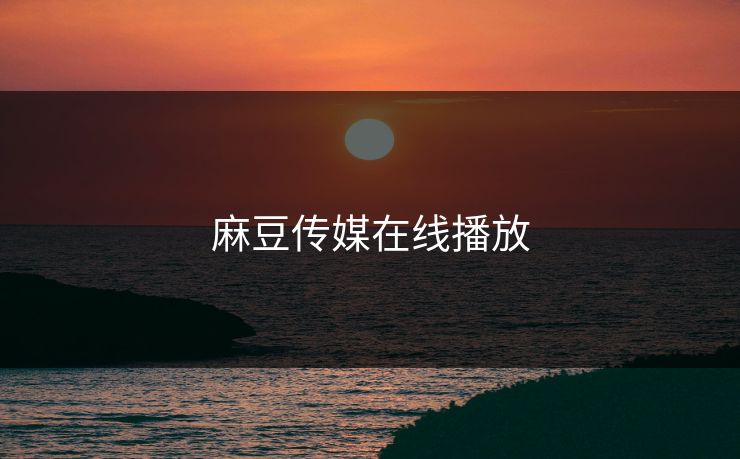 麻豆传媒在线播放