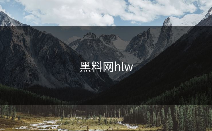黑料网hlw